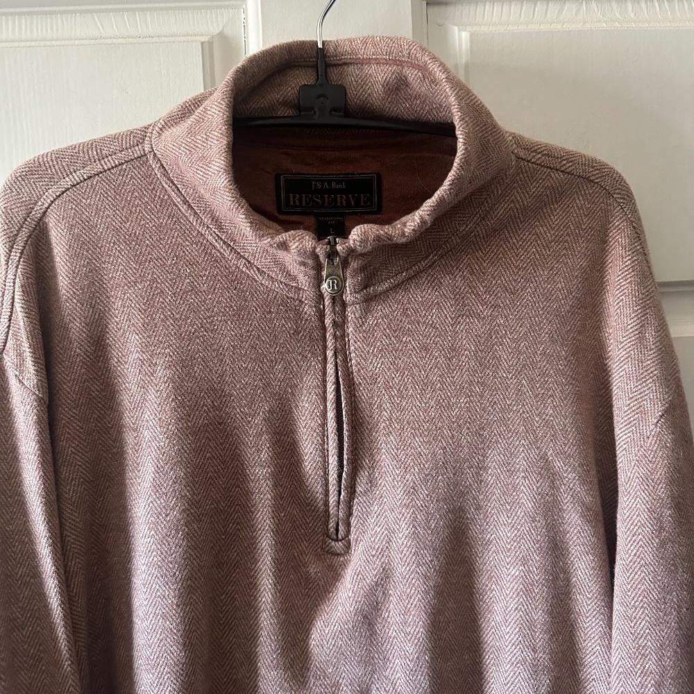 Jos. A. Bank - Reserve - Herringbone 1/4 Zip - Size Large